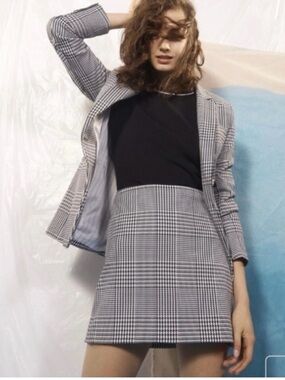 Banana Republic Houndstooth Mini Skirt 8P